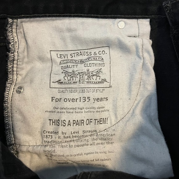 Levi's Jeans Men's Size 36‎ Black 550 Relaxed Fit 100% Cotton Denim Vtg Y2K - Picture 12 of 13